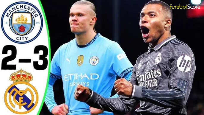 O Real Madrid derrotou o Manchester City no prolongamento e venceu o play-off graças a uma brilhante atuação de Vinicius Junior